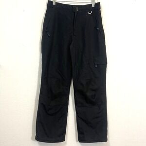 Slalom Youth Insulated Ski Snowboard‎ Pants Boys Girls Black Large Adj waist